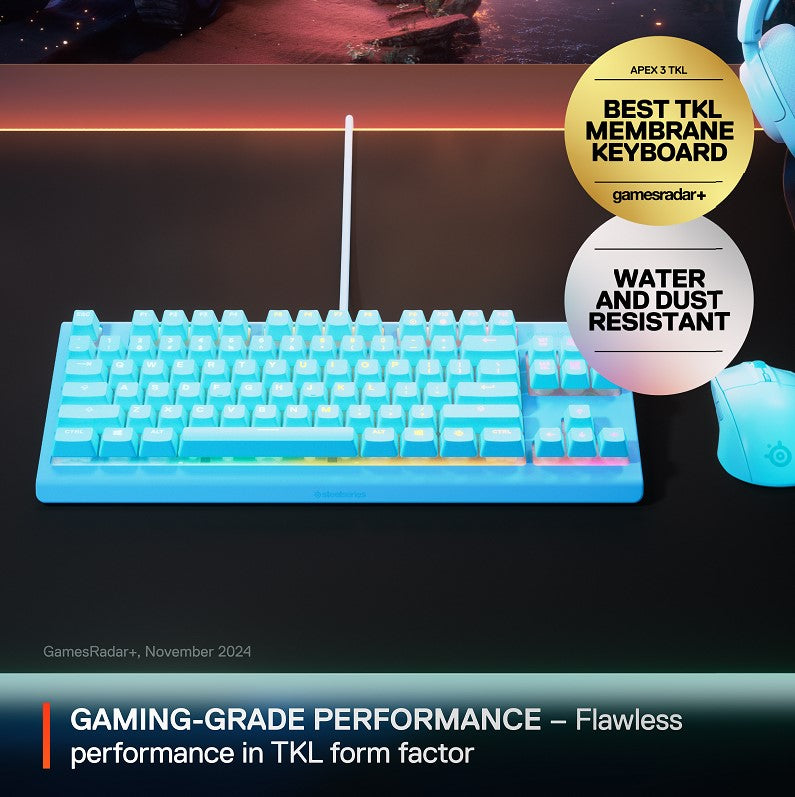 SteelSeries Apex 3 TKL RGB Keyboard - US - 64831, 64819, 64940, 64933 (Pre-Order for Lavender & Aqua)