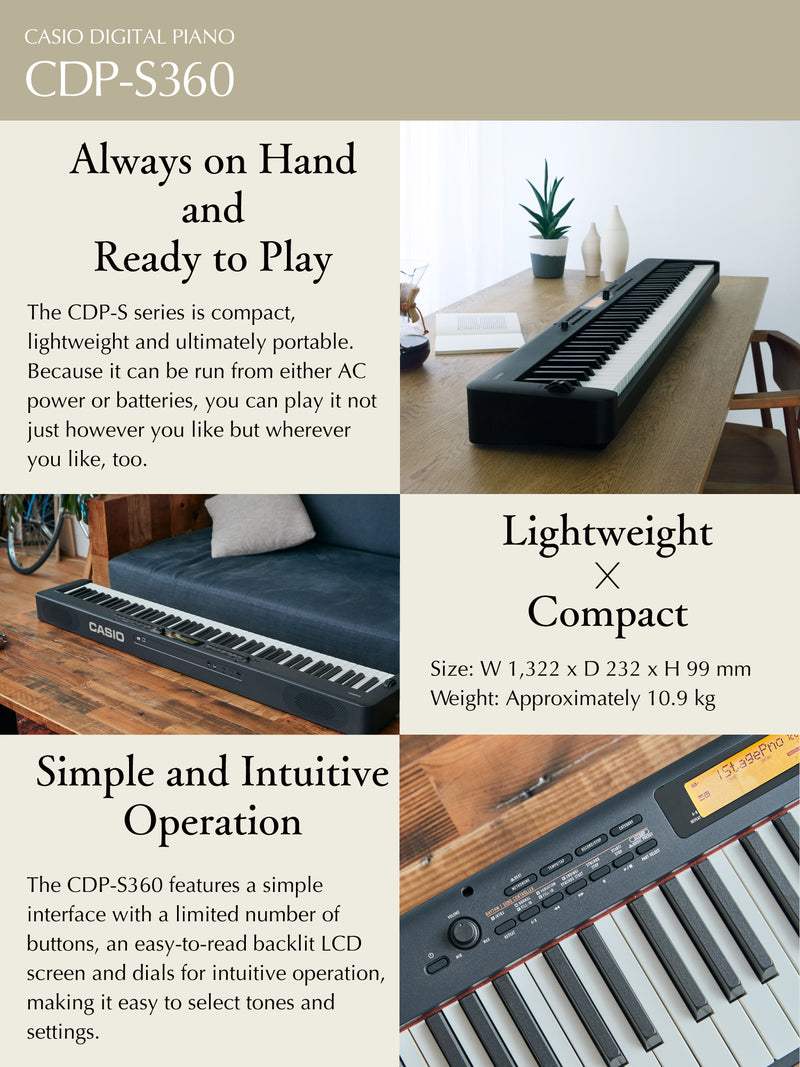 Casio CDP-S360 Compact Digital Piano