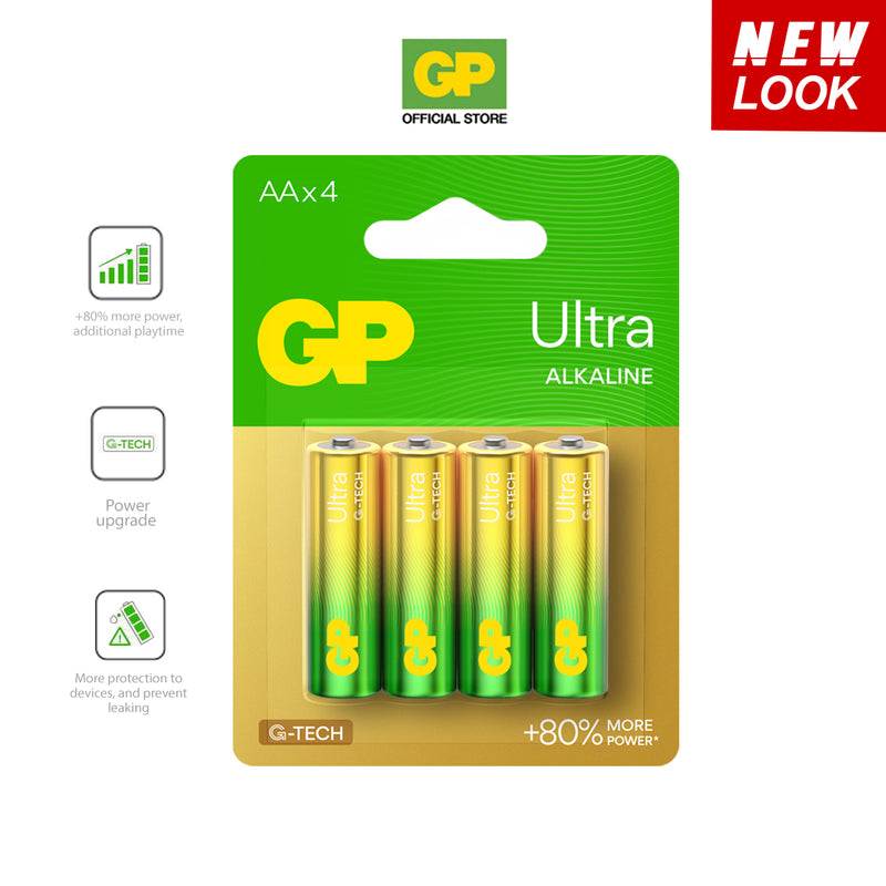GP Alkaline Ultra 4 AA Battery - GPPCA15AU720