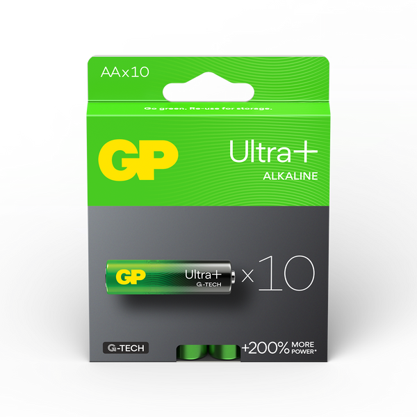 GP Alkaline Ultra Plus 10 AA (Card of 10) - New 21 - GPPCA15UP201