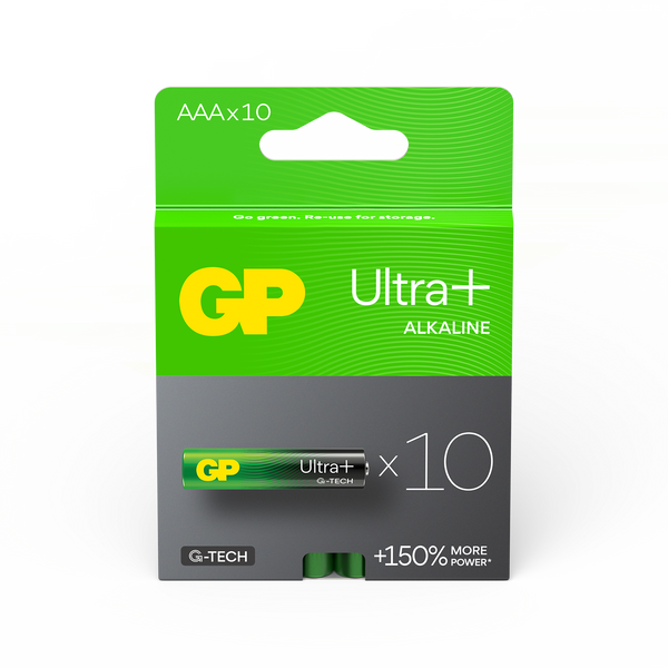 GP Alkaline Ultra Plus 10 AAA (Card of 10) - New 21 - GPPCA24UP179