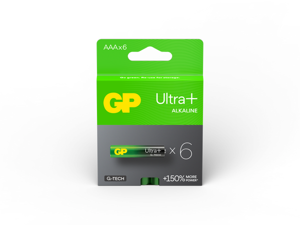 GP Ultra Alkaline Plus 6 AAA (Card of 6) - New 21 - GPPCA24UP181