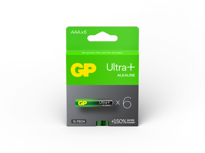 GP Ultra Alkaline Plus 6 AAA (Card of 6) - New 21 - GPPCA24UP181