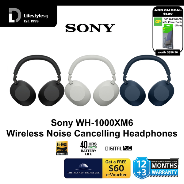 Sony WH-1000XM6 Wireless Noise-Cancelling Headphone + FOC $60 planet voucher with registration of product
