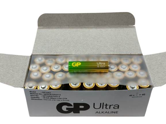 GP Ultra Alkaline AA 40’s Battery