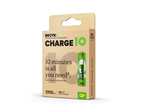 GP Recyko Charge 10 battery AA 1,700mAh (4 battery pack)
