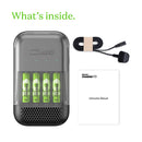 GP Recyko Charge 10 Ultra-Fast Charger S491 with 4 x AA 1700mAh NiMH Batteries - GPACSS491004