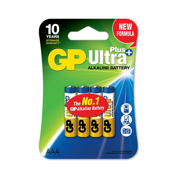 GP Alkaline Ultra Plus 4 AAA Battery - GPPCA24UP148