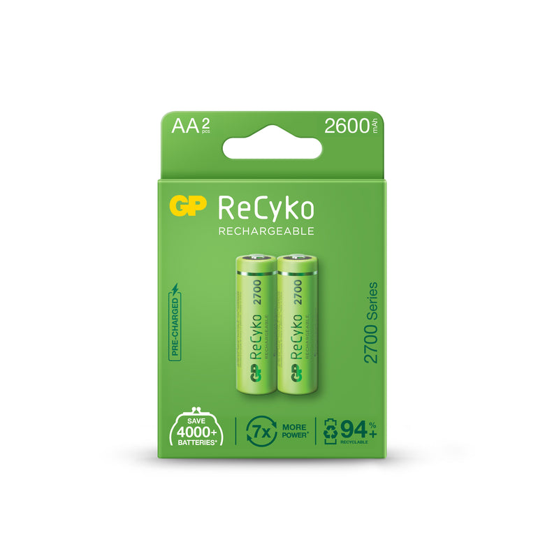 GP ReCyko battery 2600mAh AA (2 battery pack) - GPRHC272E002