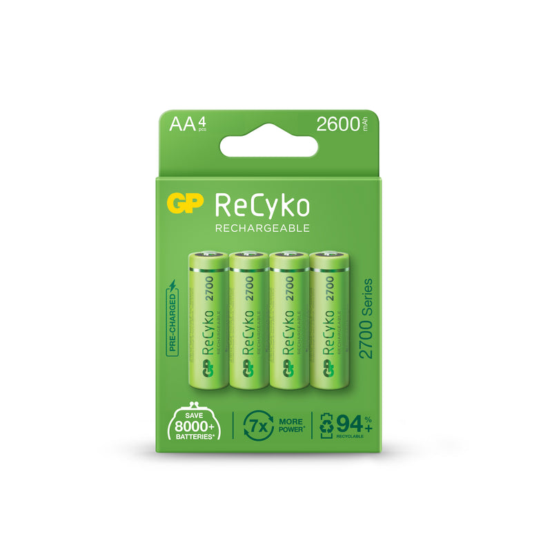 GP ReCyko battery 2600mAh AA (4 battery pack) - GPRHC272E003