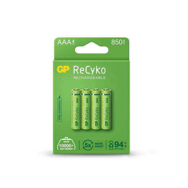 GP ReCyko battery 850mAh AAA (4 battery pack) - GPRHC83E003