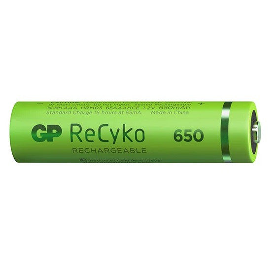 GP ReCyko NiMH 650mAh AAA 4's ECV - GPRHC63E005
